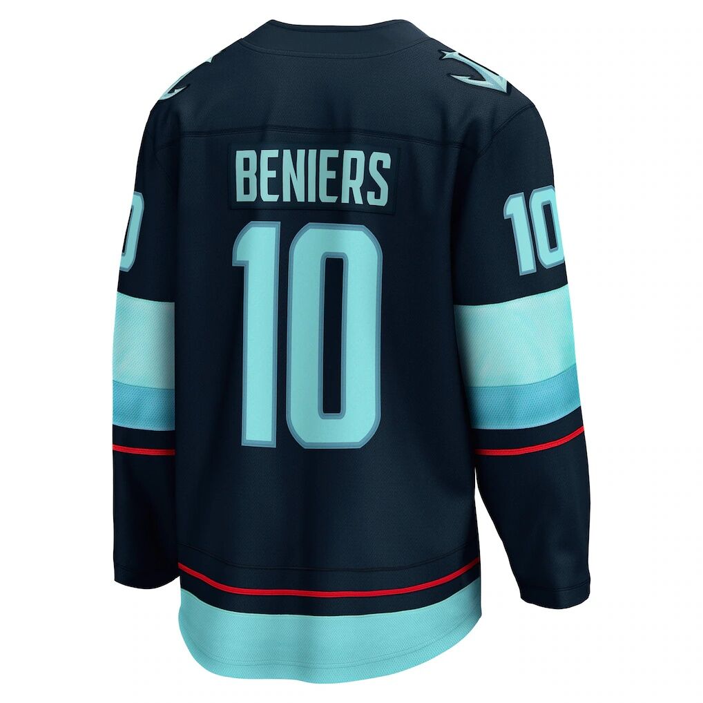 Matty Beniers Seattle Kraken Fashion7 Premier Breakaway Player Jersey - Deep Sea Blue