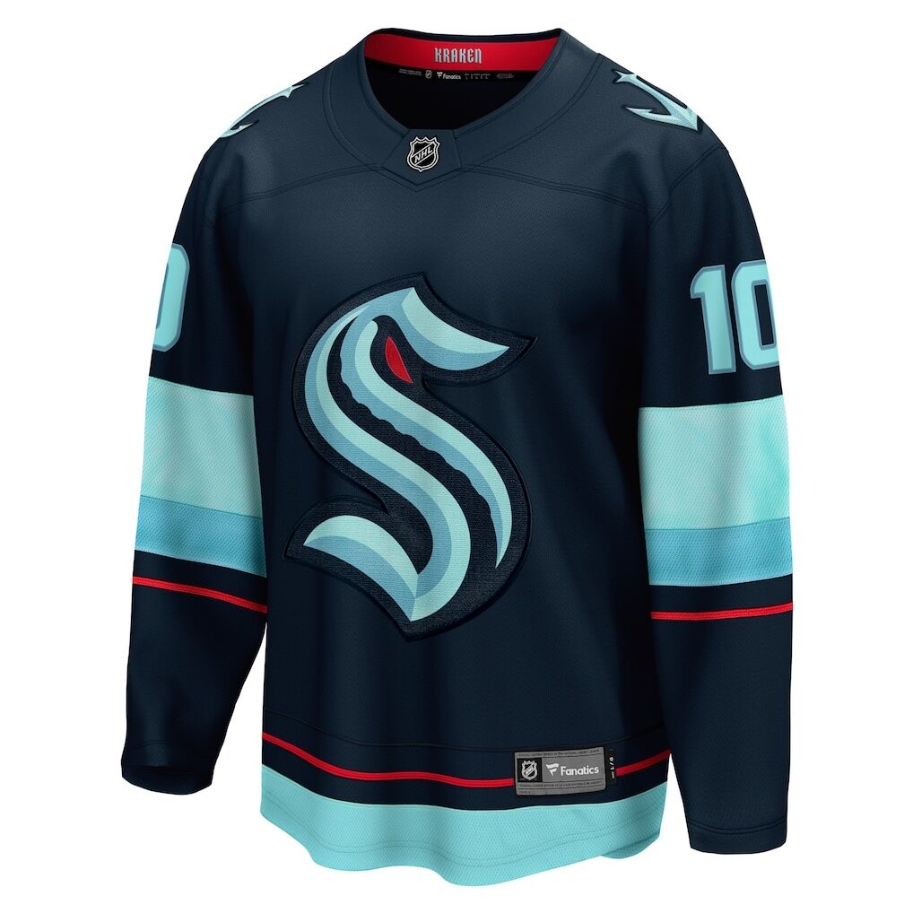 Matty Beniers Seattle Kraken Fashion7 Premier Breakaway Player Jersey - Deep Sea Blue
