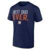 Houston Astros Best Dad Ever T-Shirt - Navy - Side View