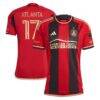 Atlanta United FC adidas 2023 The 17s' Kit Authentic Jersey - Black - Front View
