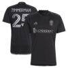 Walker Zimmerman Nashville SC adidas 2023 Man In Black Kit Replica Player Jersey - Black - Front View