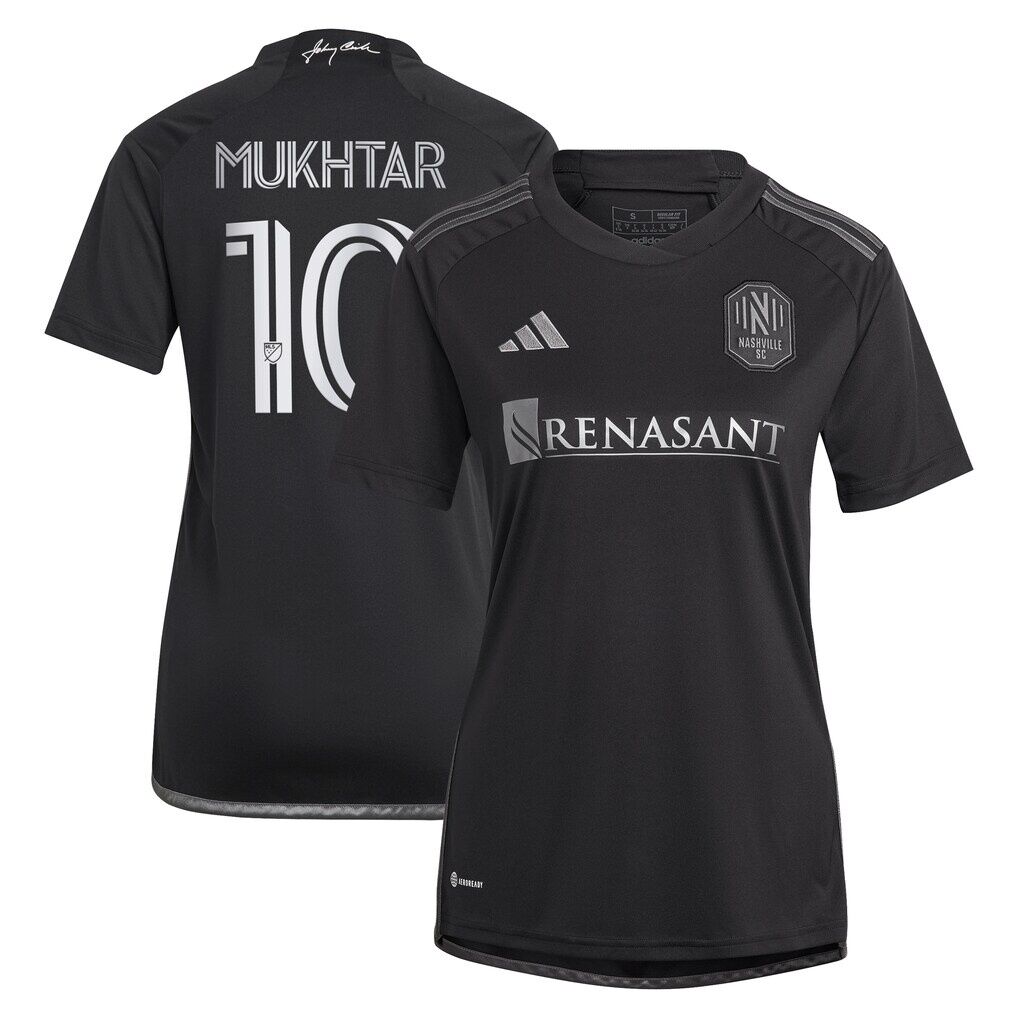 Hany Mukhtar Nashville SC adidas Women's 2023 Man In Black Kit Replica Player Jersey