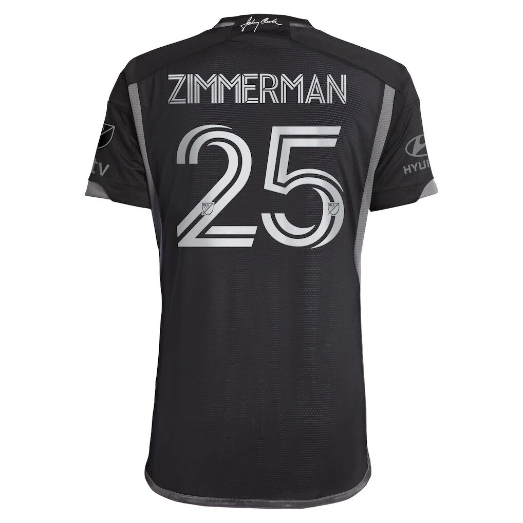 Walker Zimmerman Nashville SC adidas 2023 Man In Black Kit Authentic Player Jersey