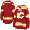 Calgary Flames '47 Women's Superior Lacer Pullover Hoodie - Red - Front View