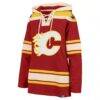 Calgary Flames '47 Women's Superior Lacer Pullover Hoodie - Red - Side View