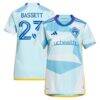 Cole Bassett Colorado Rapids adidas Women's 2023 New Day Kit Replica Jersey - - Front View