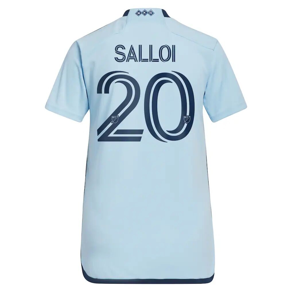 Daniel Salloi Sporting Kansas City adidas Women's 2023 Hoops 4.0 Replica Player Jersey - Light Blue