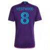 Ashley Westwood Charlotte FC adidas 2023 Crown Jewel Kit Replica Jersey - Purple - Detail View