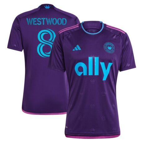 Ashley Westwood Charlotte FC adidas 2023 Crown Jewel Kit Replica Jersey - Purple - Front View