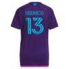Brandt Bronico Charlotte FC adidas Women's 2023 Crown Jewel Kit Replica Jersey - Purple - Detail View