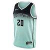 Sabrina Ionescu New York Liberty Nike Youth 2021 Explorer Edition Victory Player Jersey - Mint - Side View