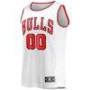 Chicago Bulls Fanatics Youth Fast Break Replica Custom Jersey - White - Back View