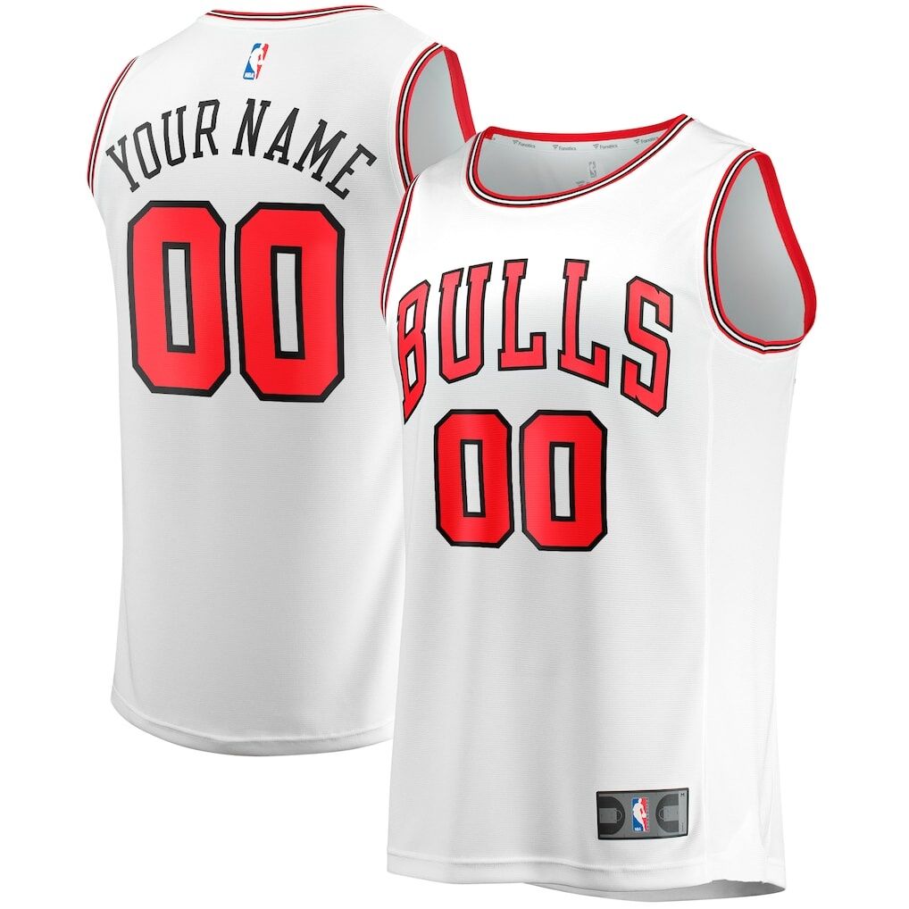 Chicago Bulls Fanatics Youth Fast Break Replica Custom Jersey – Association Edition