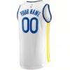Golden State Warriors Fashion7 Youth Fast Break Replica Custom Jersey - White - Detail View