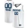 Memphis Grizzlies Fashion7 Youth Fast Break Replica Custom Jersey - White - Front View