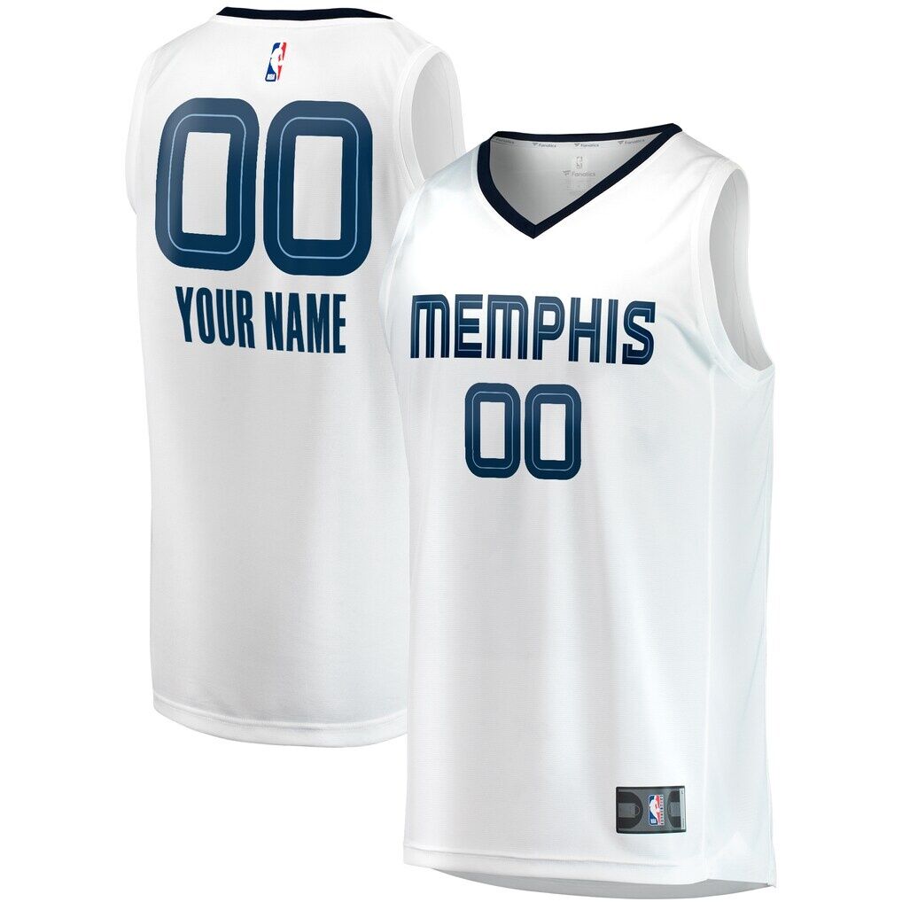 Memphis Grizzlies Fashion7 Youth Fast Break Replica Custom Jersey - Association Edition