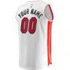 Miami Heat Fashion7 Youth Fast Break Custom Replica Jersey - White - - Detail View