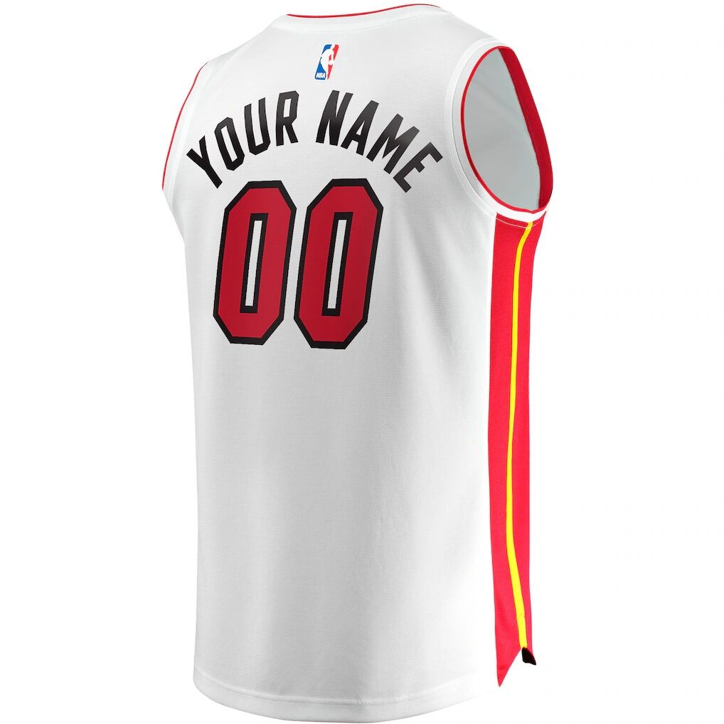 Miami Heat Fashion7 Youth Fast Break Custom Replica Jersey - White  - Association Edition