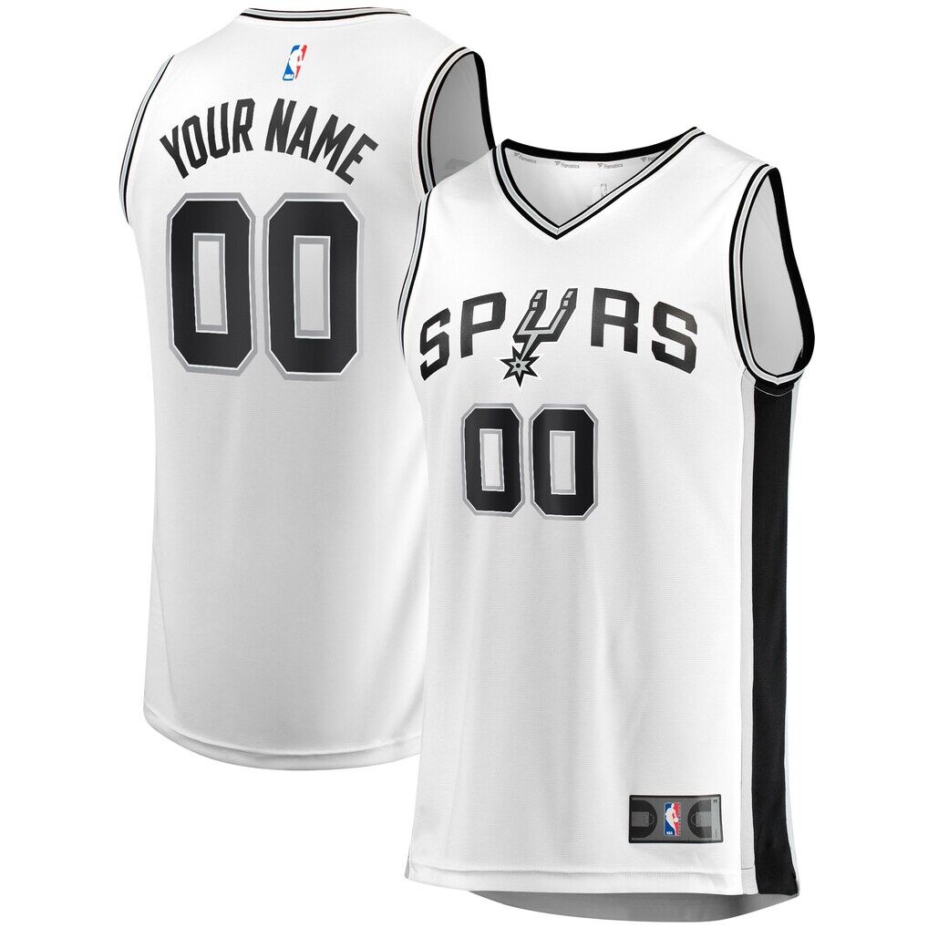 San Antonio Spurs Fashion7 Youth Fast Break Replica Custom Jersey - Association Edition