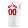 Toronto Raptors Fashion7 Youth Fast Break Replica Custom Jersey - White - Detail View