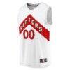 Toronto Raptors Fashion7 Youth Fast Break Replica Custom Jersey - White - Side View