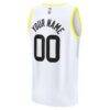 Utah Jazz Fashion7 Youth Fast Break Replica Custom Jersey - White - Detail View