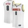 Peyton Watson Denver Nuggets Fashion7 Fast Break Player Jersey - White - Front View
