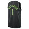 Zion Williamson New Orleans Pelicans Nike Unisex 2025/26 Swingman Jersey - Black - - Detail View