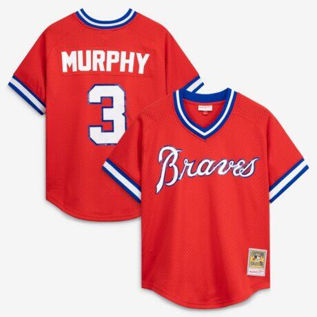 Dale Murphy Atlanta Braves Mitchell & Ness Authentic Batting Practice Jersey - Scarlet