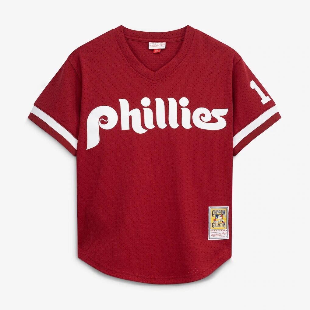 Darren Daulton Philadelphia Phillies Mitchell & Ness Authentic Batting Practice Jersey - Scarlet
