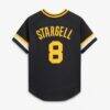 Willie Stargell Pittsburgh Pirates Mitchell & Ness Authentic Batting Practice Jersey - Black - Detail View