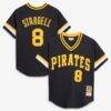 Willie Stargell Pittsburgh Pirates Mitchell & Ness Authentic Batting Practice Jersey - Black - Front View
