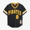 Willie Stargell Pittsburgh Pirates Mitchell & Ness Authentic Batting Practice Jersey - Black - Side View
