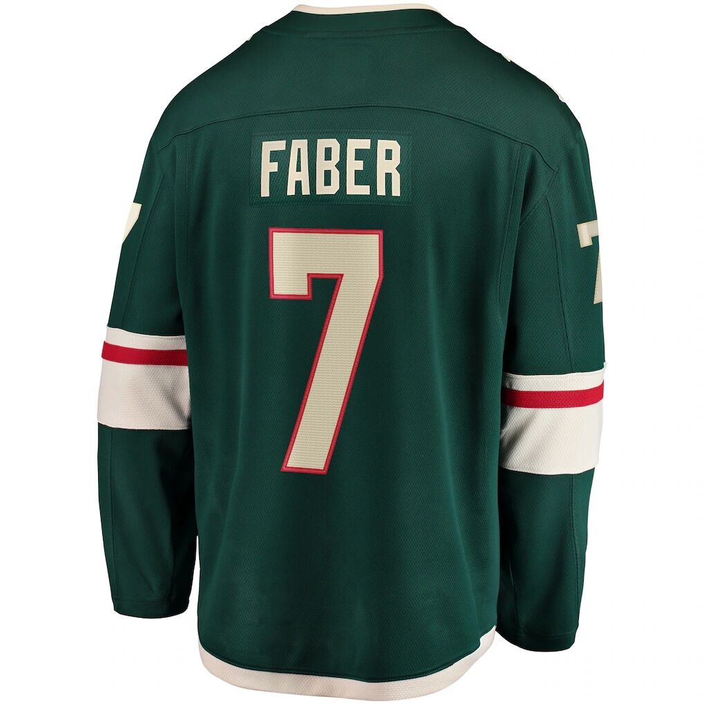 Brock Faber Minnesota Wild Fashion7 Home Breakaway Player Jersey