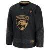 Florida Panthers Fashion7 2024 Military Appreciation Practice Jersey - Black - Back View