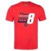 Alexander Ovechkin Washington Capitals Levelwear NHL All-Time Leading Goal Scorer Milestone Stripes Name & Number Richmond T-Shirt - Red - Back View