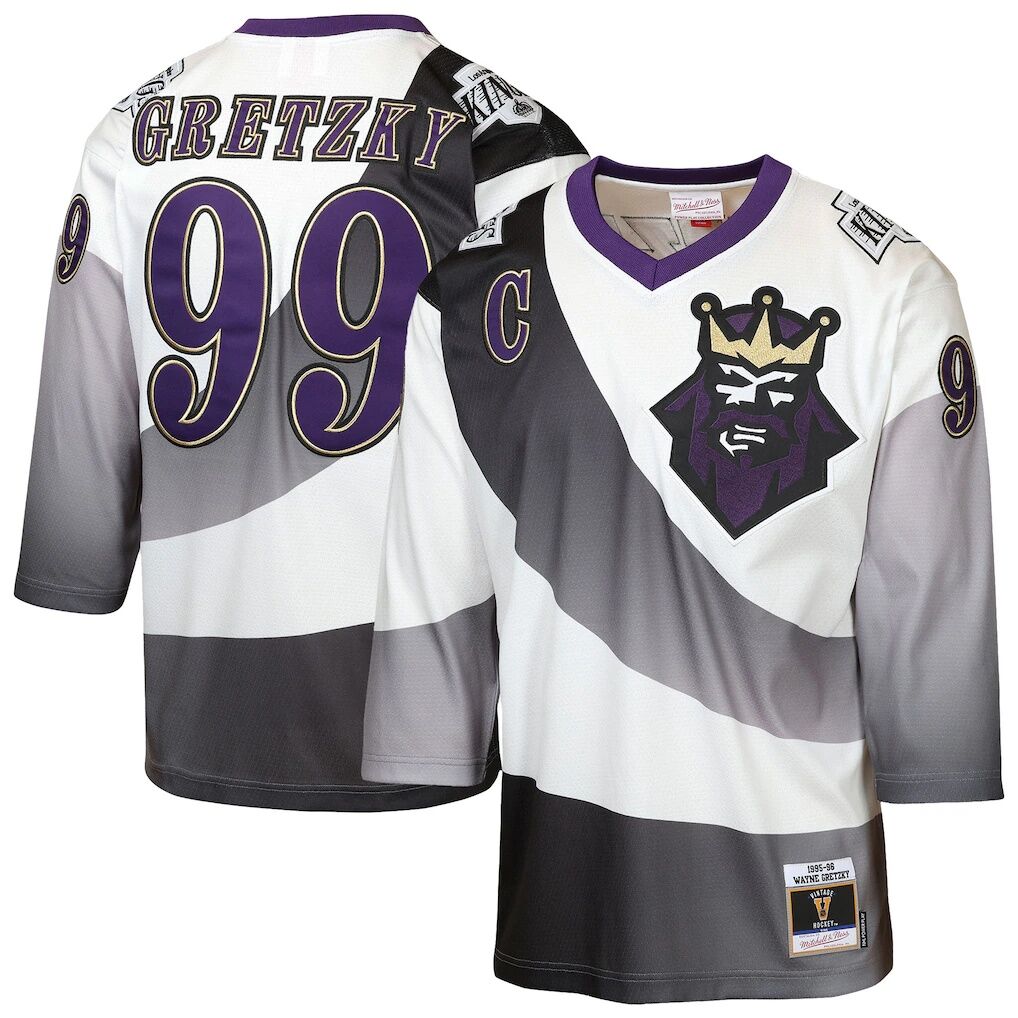 Wayne Gretzky Los Angeles Kings Mitchell & Ness Youth 1995/96 Power Play Throwback Alternate Player Jersey with Captain Patch