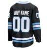 Utah Mammoth Fashion7 Home Breakaway Custom Jersey - Black - Side View