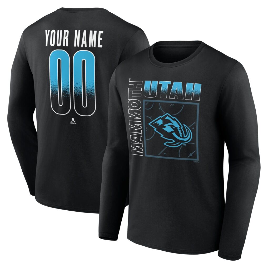Utah Mammoth  Home Ice Pop Personalized Name & Number Long Sleeve T-Shirt