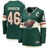 Jared Spurgeon Minnesota Wild Women's Home Breakaway Player Jersey - Green - Front View