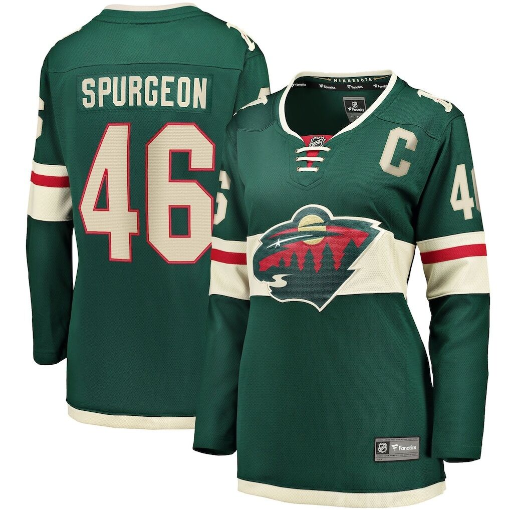 Jared Spurgeon Minnesota Wild Women's Home Breakaway Player Jersey