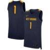 #1 West Virginia Mountaineers Nike Replica Jersey - Navy - Front View