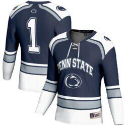 #1 Penn State Nittany Lions GameDay Greats Youth Hockey Jersey - Navy - Front View
