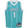 LaMelo Ball Charlotte Hornets Jordan Brand Toddler Swingman Player Jersey - Teal - Side View