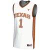 #1 Texas Longhorns GameDay Greats Youth Lightweight Replica Basketball Jersey - White - Side View