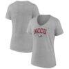 North Carolina Central Eagles Women's Campus V-Neck T-Shirt - Gray - Front View