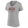 North Carolina Central Eagles Women's Campus V-Neck T-Shirt - Gray - Side View