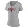South Carolina State Bulldogs Women's Campus V-Neck T-Shirt - Gray - Side View