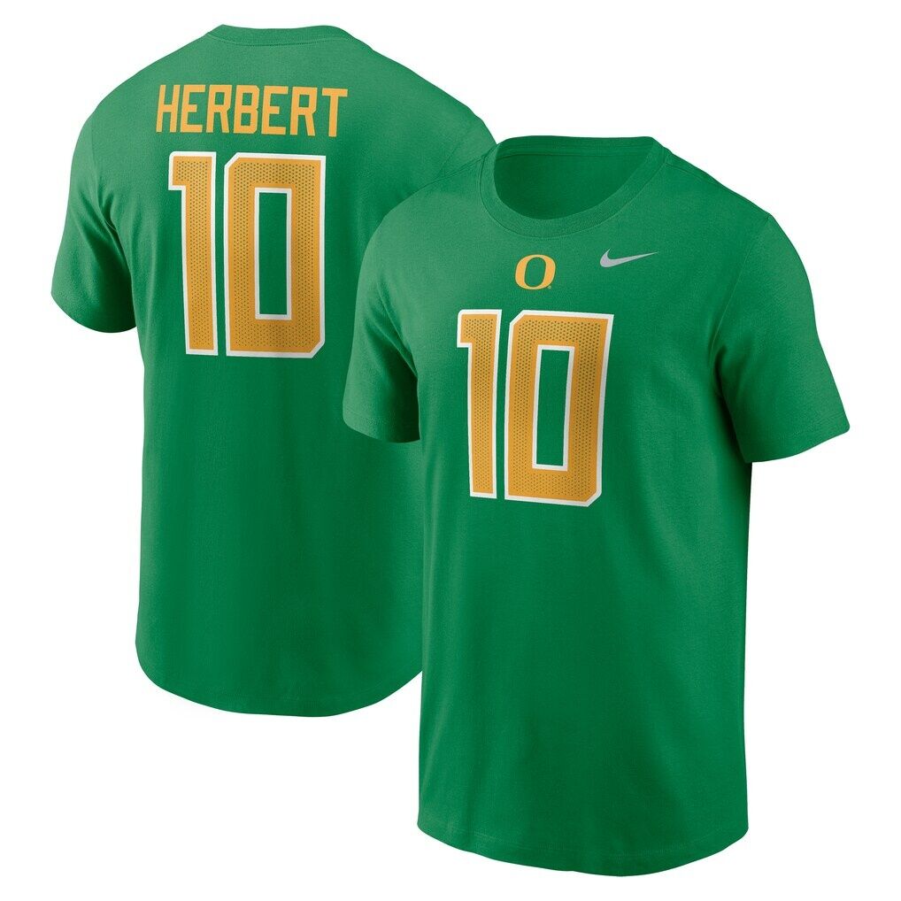 Justin Herbert Oregon Ducks Nike Name & Number T-Shirt