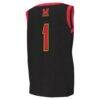 #1Maryland Terrapins Under Armour Youth Replica Basketball Jersey - Black - Detail View